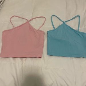 H and M cotton crop tops in set